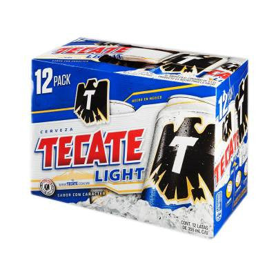 CERVEZA CLARA TECATE LIGHT 12 PACK 355 ML C/U